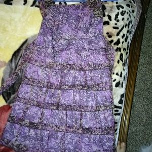 A purple flower dress